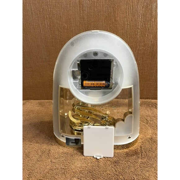 VTG Rhythm Gold Rotating Pendulum Space Mantel Clock 4SG607 Stars Celestial-read - Picture 7 of 10